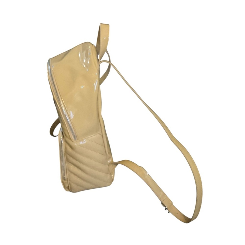 Sam Edelman Taja Ivory/Peach Quilted Faux Patent Leather Fashion Backpack NWOT! - Picture 7 of 10